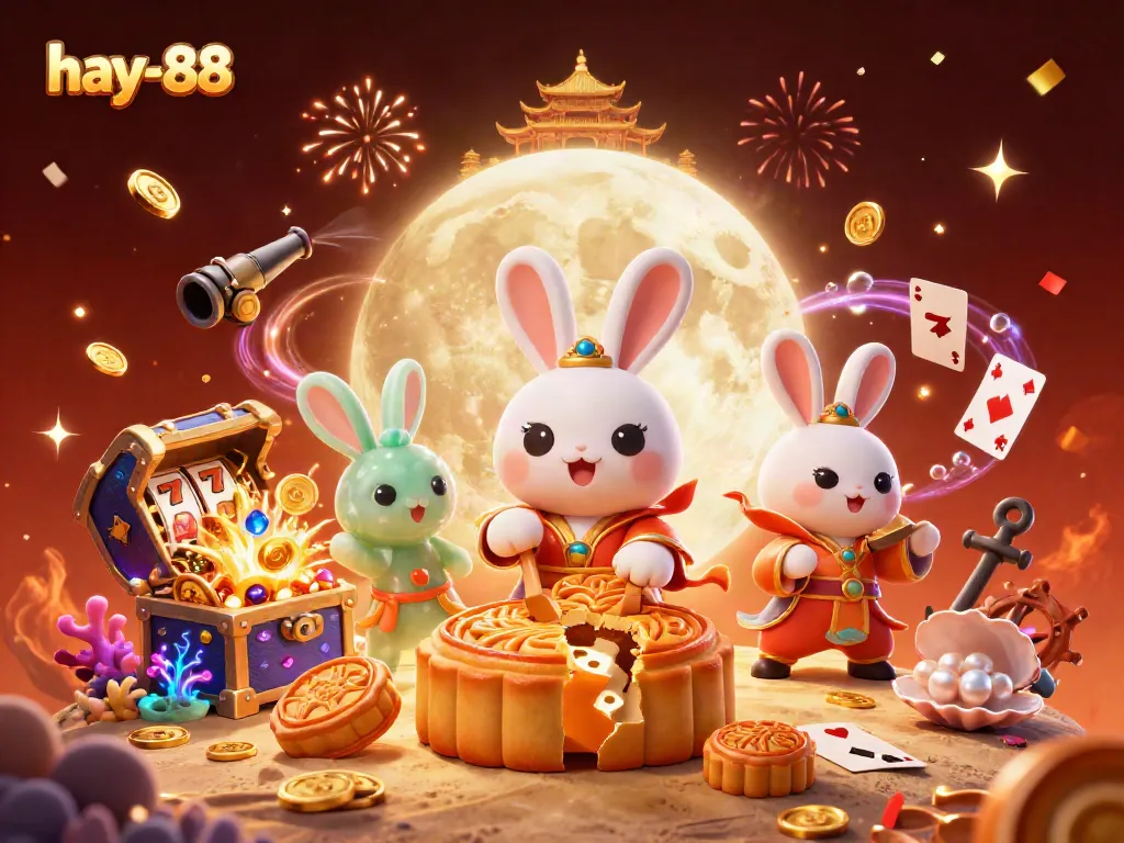 Experience the thrilling energy of hay-88 in this vibrant casino scene, showcasing playful gambling elements.