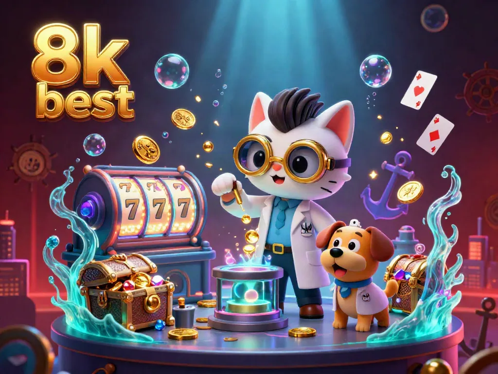 Experience the vibrant casino world with 8k best, featuring dynamic elements of gold coins and thrilling gameplay.