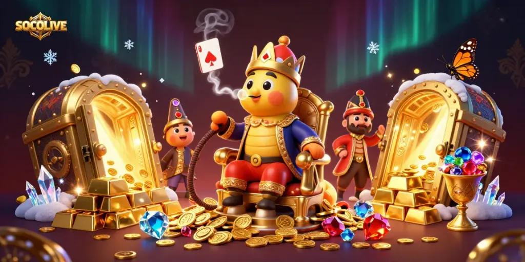 SOCOLIVE showcases a vibrant 3D cartoon scene with a hookah-master and gambling elements.