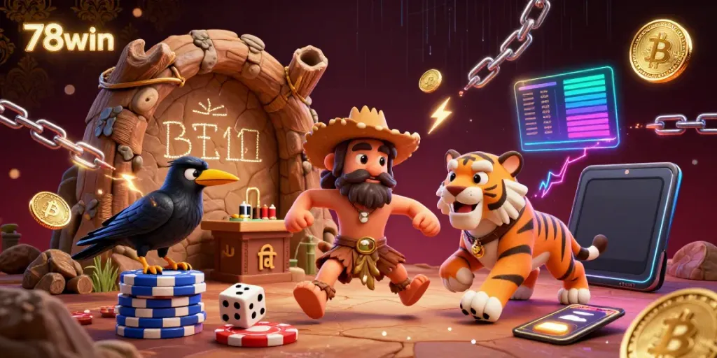 Engage with 78win's exhilarating casino experience featuring a vibrant prehistoric theme.
