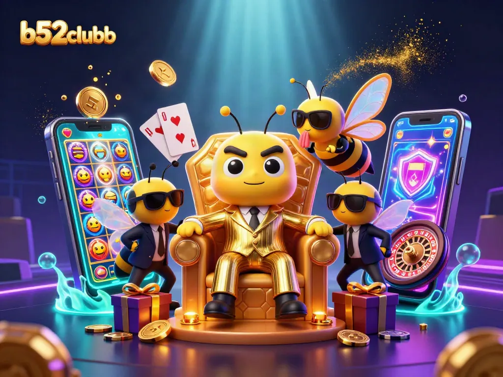 Engage with b52clubb as cartoon characters flaunt casino fun and energetic games.