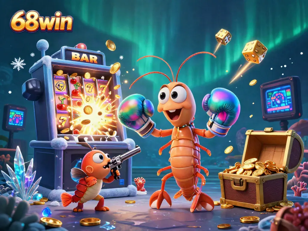 Engage with thrilling 68win casino action featuring the boxing mantis shrimp, pistol shrimp, and vibrant casino elements.