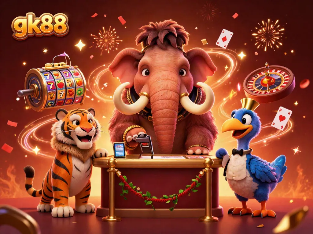 Engage in thrilling gameplay at gk88 with vibrant casino elements and dynamic characters.